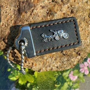 Brand new Coach 1941 Small Hangtag silver/black,1 3/4" x 3/4"